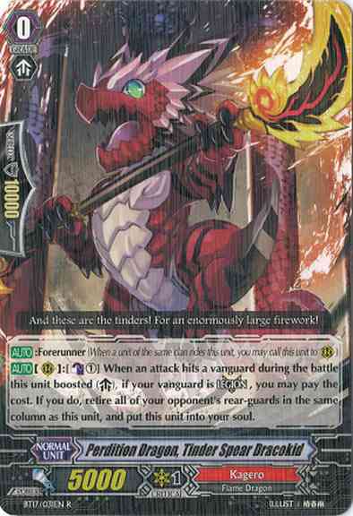 BT17/031EN Perdition Dragon, Tinder Spear Dracokid