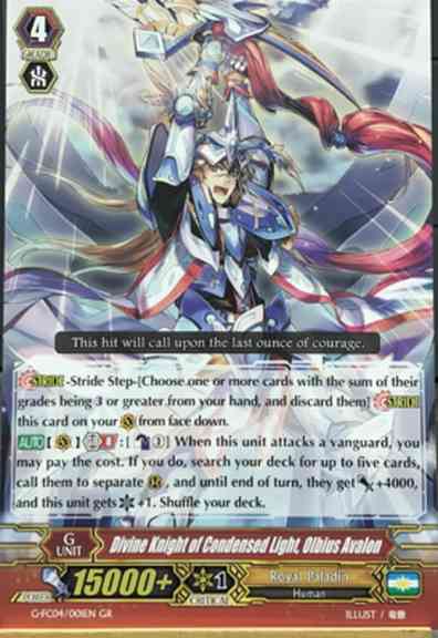 G-FC04/001EN Divine Knight of Condensed Light, Olbius Avalon