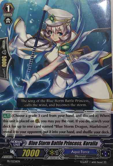 PR/0343JP Blue Storm Battle Princess, Koralia