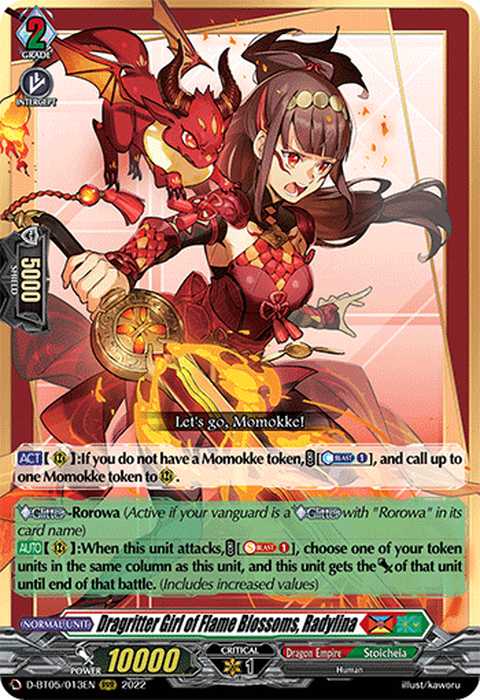 D-SS12/008EN Dragritter Girl of Flame Blossoms, Radylina